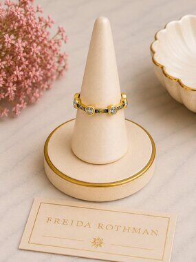 Freida Rothman Starry Night Stacking Ring Size 10 NEW $195 MSRP